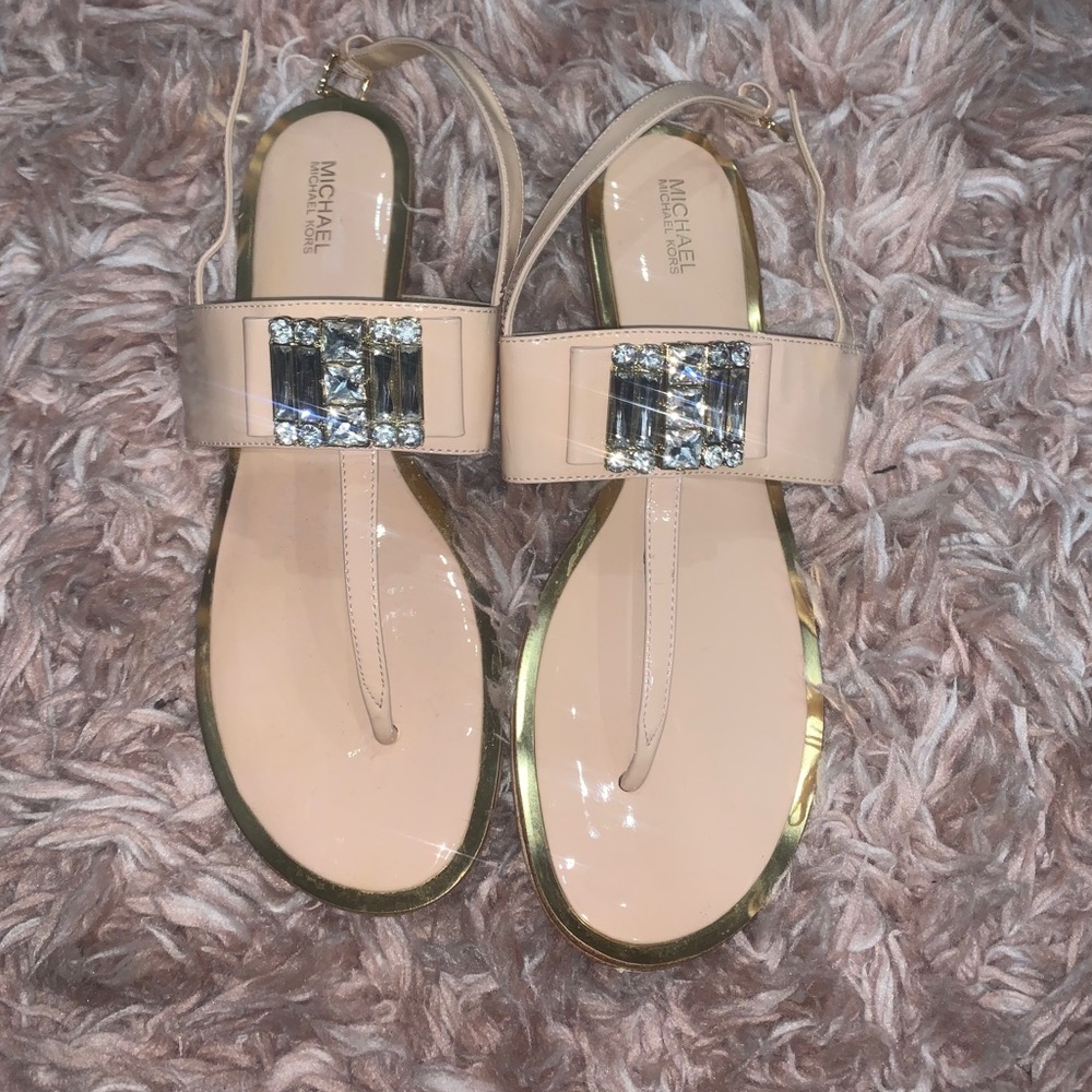 Light Michael Kors Sandals w gems